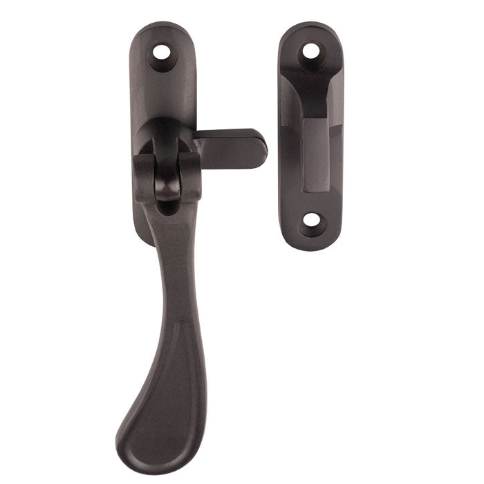 Victorian - Reversible Casement Fastener With Hook & Mortice Plate - Matt Bronze