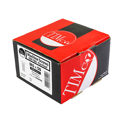 TIMCO Machine Pan Head Silver Screws - M4 x 10