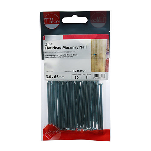 TIMCO Masonry Nails Zinc — Trade Pack