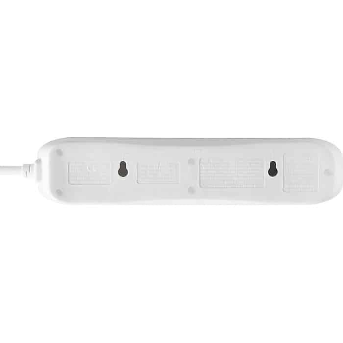 Masterplug 4 Socket Extension Lead with Surge Protection, 4 Metres, White
