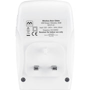 Masterplug Plug-in DoorBell 30 Metre Range - BDCPL30-MP - Perfect for Home and Office