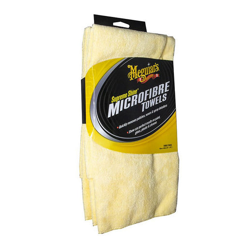 Meguiars Supreme Shine Microfibre Car Cleaning Towels Car Show Finish x3 Pack