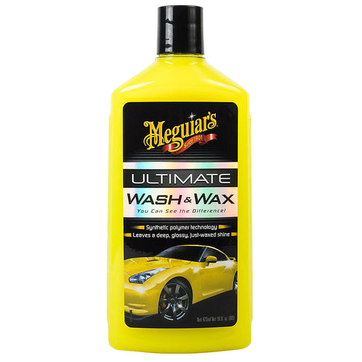 Meguiars Ultimate Wash & Wax Shampoo Removes Dirt Deep Glossy Waxed Shine 473ml