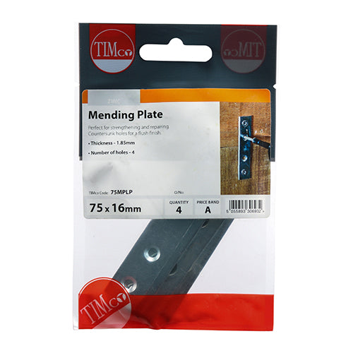 TIMCO Mending Plates Silver — Trade Pack