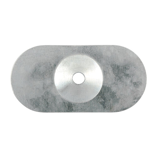 TIMCO Oval Metal Insulation Stress Plate Silver