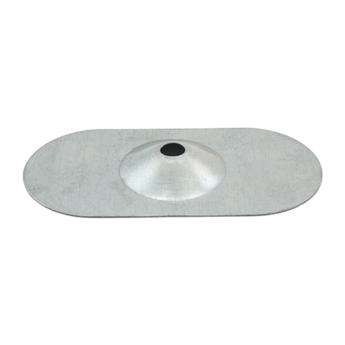 TIMCO Oval Metal Insulation Stress Plate Silver