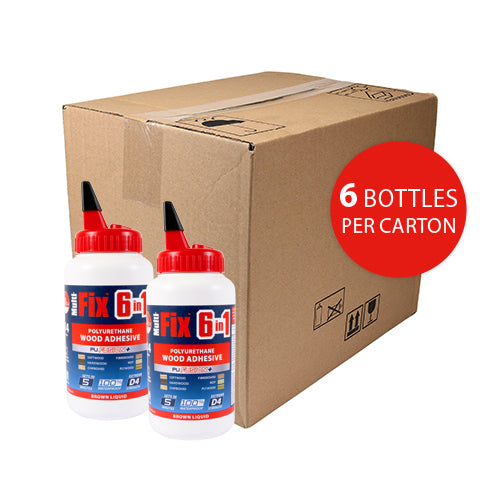 TIMCO 6 in 1 PU Wood Adhesive 5 Minutes Liquid Brown — Bottle