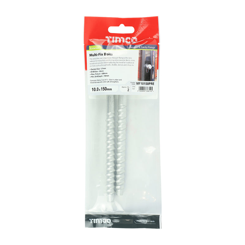 TIMCO Multi-Fix Bolts Hex Head Exterior Silver