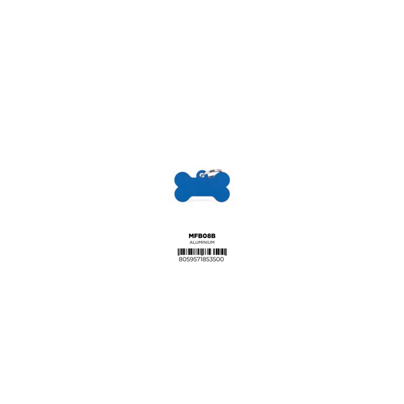 I TAG YOU - MEDIUM ALUMINIUM BONE TAG (BLUE)
