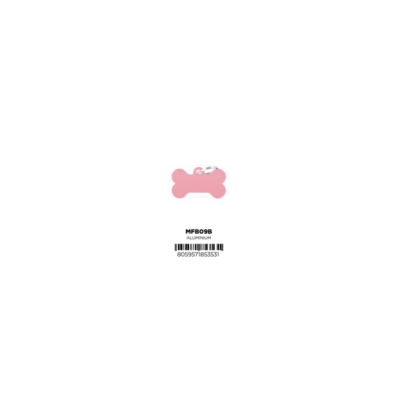 I TAG YOU - MEDIUM ALUMINIUM BONE TAG (PINK)