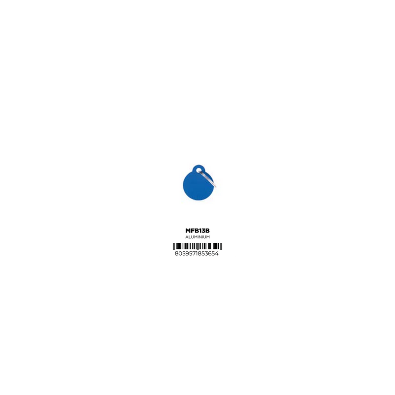 I TAG YOU - SMALL ROUND ALUMINIUM TAG (BLUE)