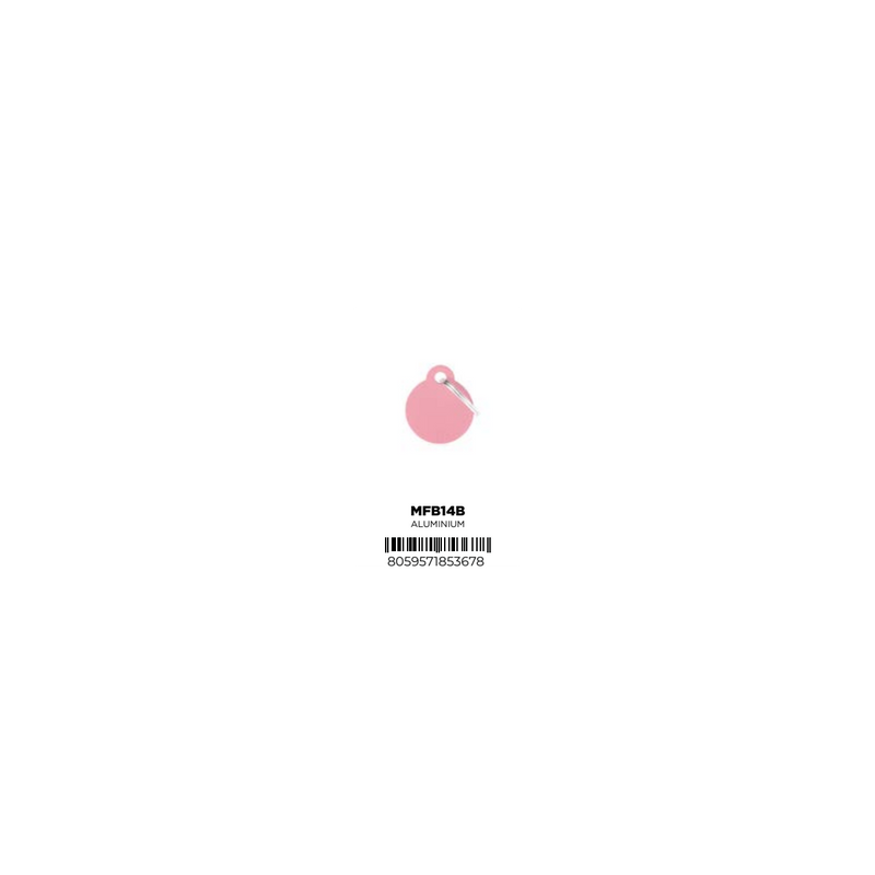 I TAG YOU - SMALL ROUND ALUMINIUM TAG (PINK)