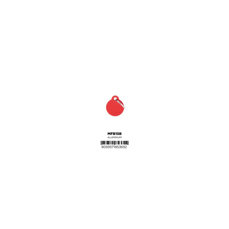 I TAG YOU - SMALL ROUND ALUMINIUM TAG (RED)