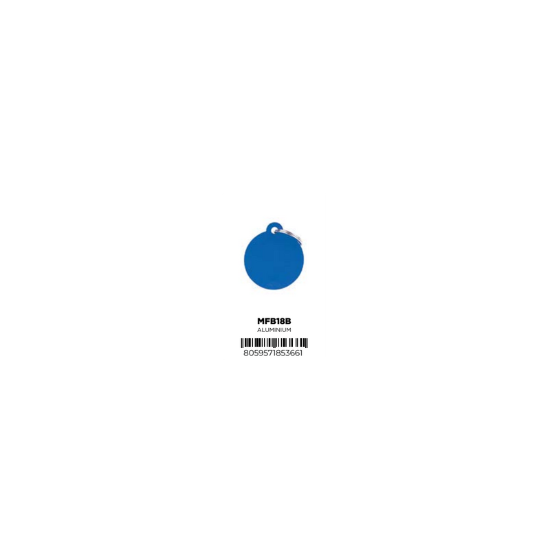 I TAG YOU - LARGE ROUND ALUMINIUM TAG (BLUE)