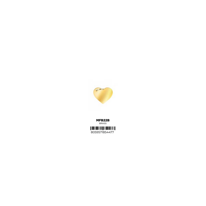 I TAG YOU - SMALL HEART TAG (BRASS)