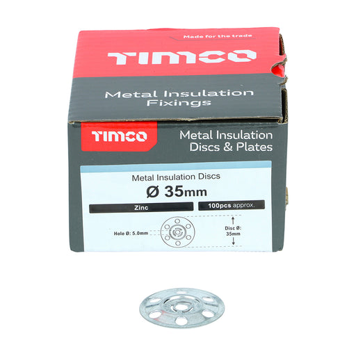 TIMCO Metal Insulation Discs Silver