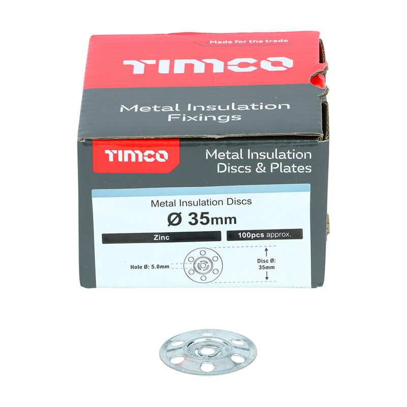 TIMCO Metal Insulation Discs Silver