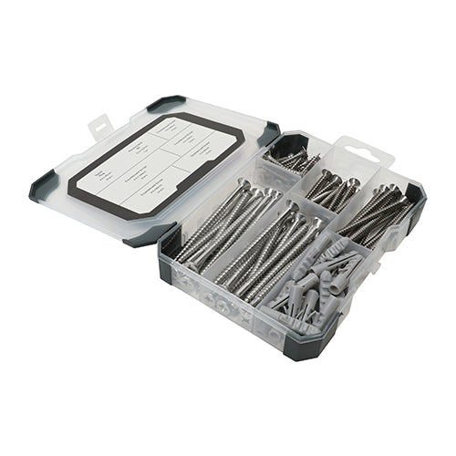 TIMCO Screws, Plug & Drill Bit Silver Mixed Tray - 251pcs