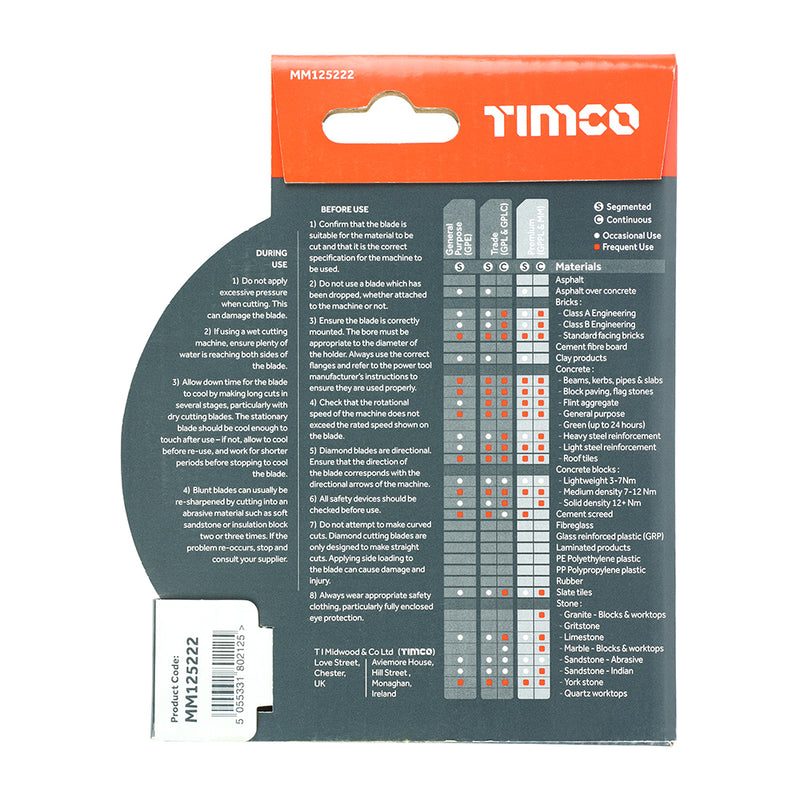 TIMCO Premium Diamond Blade Continuous