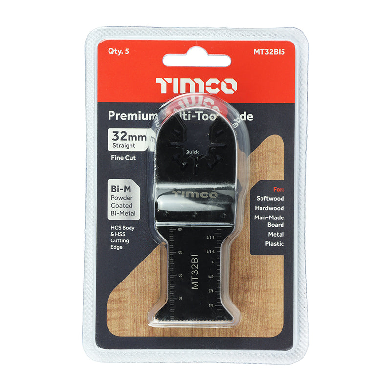 TIMCO Multi-Tool Fine Cut Blade For Wood/Metal Bi-Metal — Trade Pack