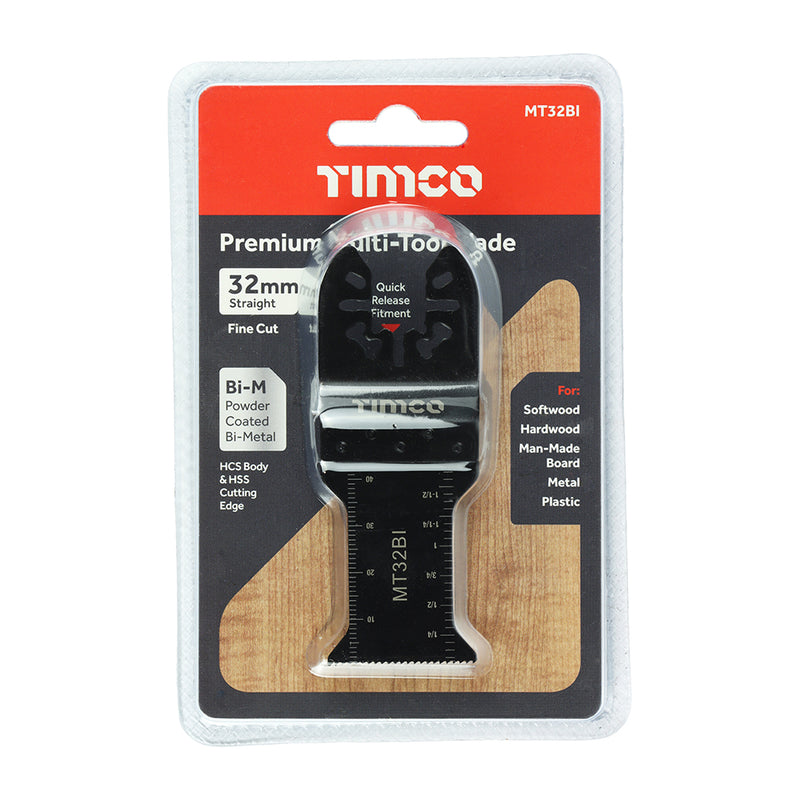 TIMCO Multi-Tool Fine Cut Blade For Wood/Metal Bi-Metal - 10mm