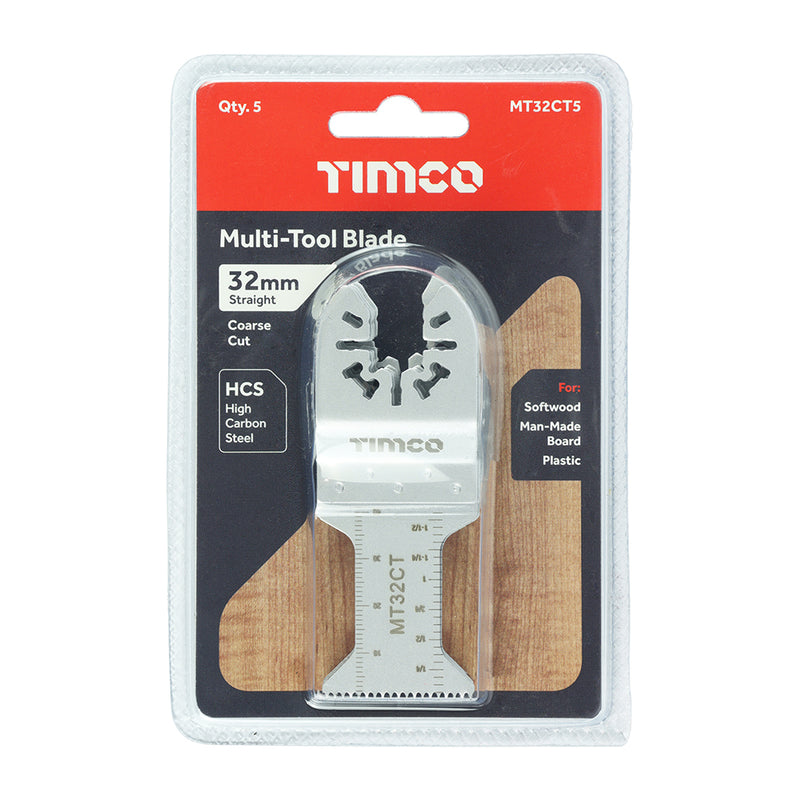 TIMCO Multi-Tool Coarse Cut Blades For Wood Carbon Steel — Trade Pack