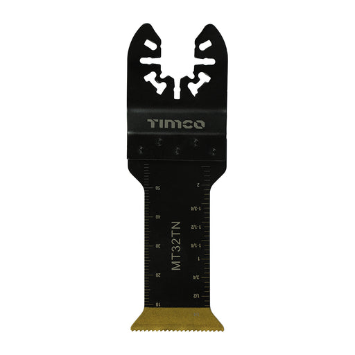 TIMCO Multi-Tool Fine Cut Blade For Wood/Metal Titanium Coated Bi-Metal — Blister Pack