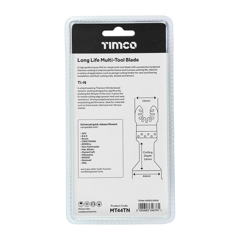TIMCO Multi-Tool Fine Cut Blade For Wood/Metal Titanium Coated Bi-Metal - 32mm