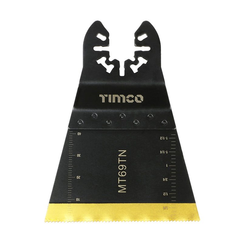TIMCO Multi-Tool Fine Cut Blade For Wood/Metal Titanium Coated Bi-Metal — Blister Pack