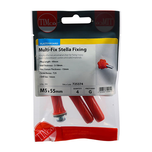 TIMCO Stella-Fix Universal Cavity & Wall Anchors — Trade Pack