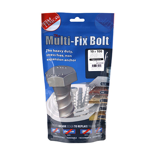 TIMCO Multi-Fix Bolts Hex Head Exterior Silver