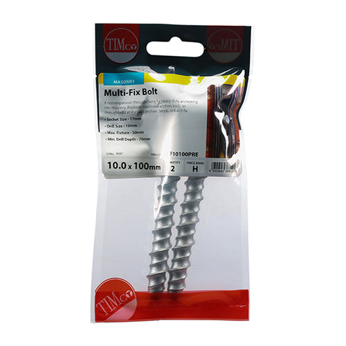 TIMCO Multi-Fix Bolts Hex Head Exterior Silver — Trade Pack