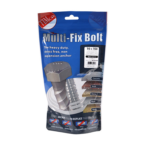 TIMCO Multi-Fix Bolts Hex Head Exterior Silver — Bag