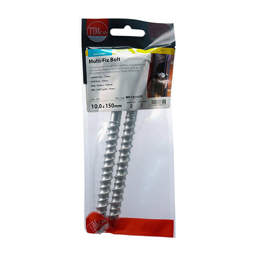 TIMCO Multi-Fix Bolts Hex Head Exterior Silver