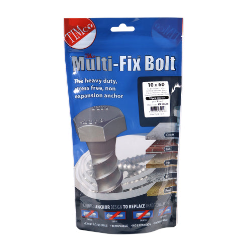 TIMCO Multi-Fix Bolts Hex Head Exterior Silver — Bag
