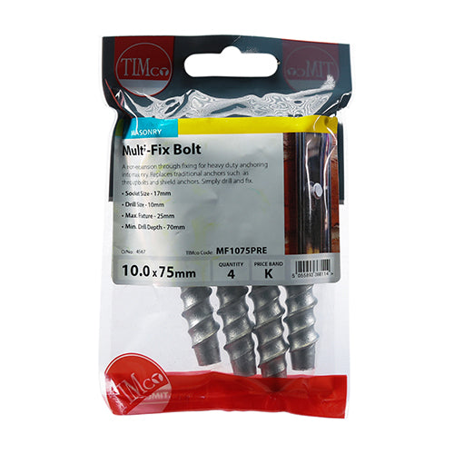 TIMCO Multi-Fix Bolts Hex Head Exterior Silver — Trade Pack