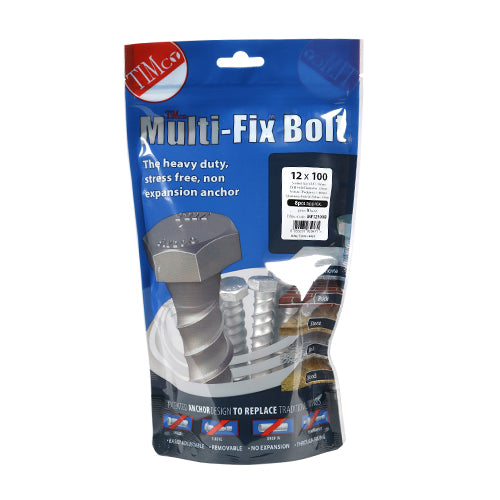 TIMCO Multi-Fix Bolts Hex Head Exterior Silver — Bag
