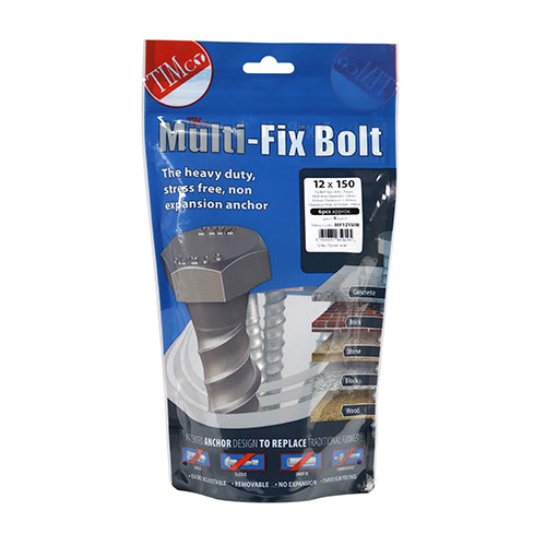 TIMCO Multi-Fix Bolts Hex Head Exterior Silver — Bag