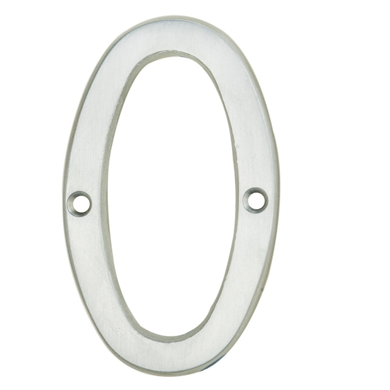 Numeral Face Fix (No.0) - Satin Chrome 76MM