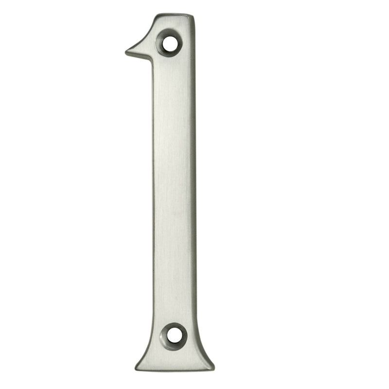 Numeral Face Fix (No.1) - Satin Chrome 76MM