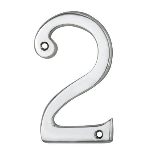 Numeral Face Fix (No.2) - Polished Chrome 76MM