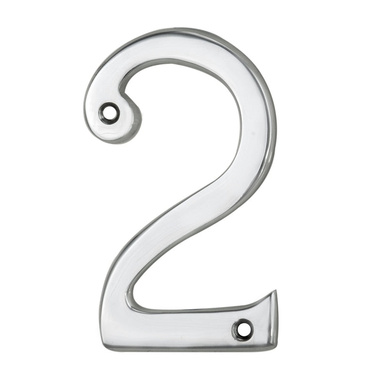 Numeral Face Fix (No.2) - Polished Chrome 76MM