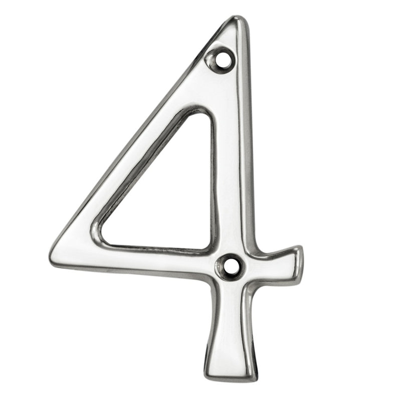 Numeral Face Fix (No.4) - Polished Chrome 76MM