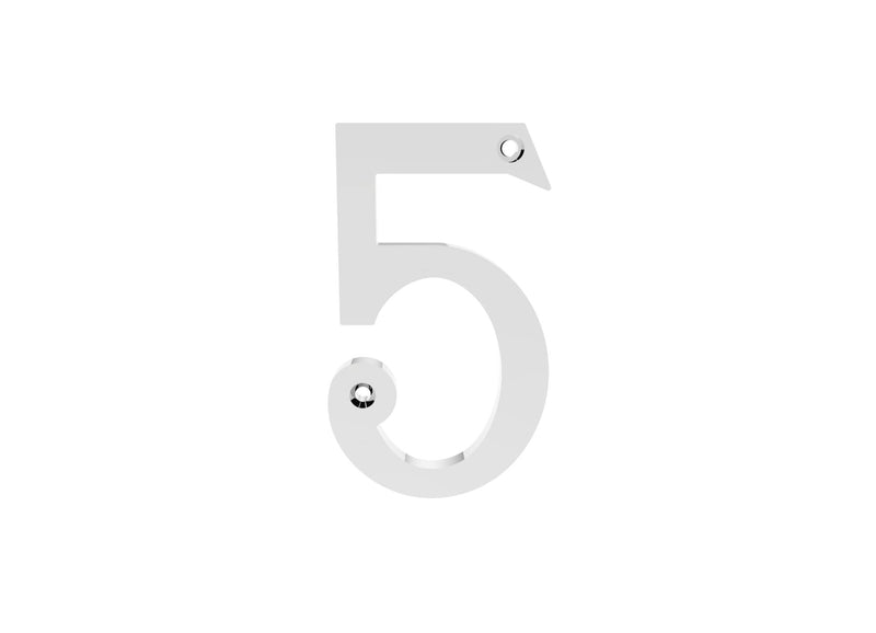 Numeral Face Fix (No.5) - Polished Chrome 76MM