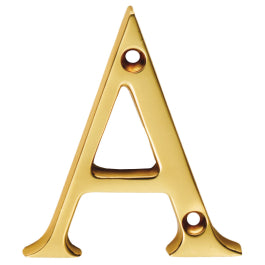 Letter Face Fix (A) - Polished Brass 53MM