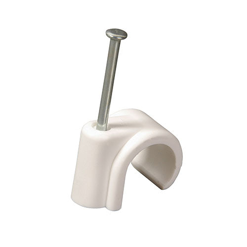 Nail In Pipe Clips White