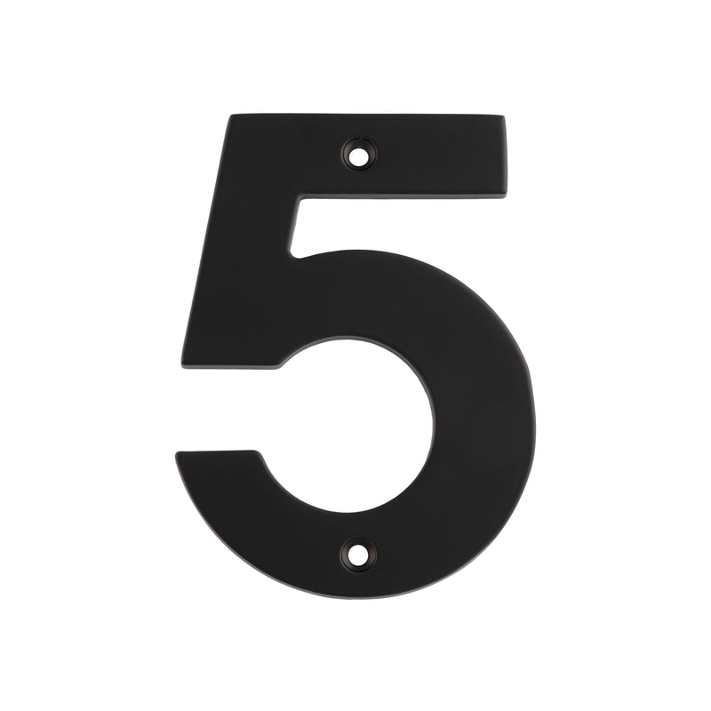 100 X 73 X 5Mm - Number 5 - Face Fix - Matt Black