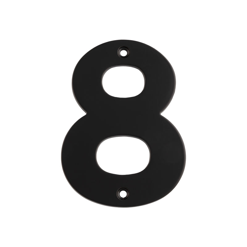 100 X 72 X 5Mm - Number 8 - Face Fix - Matt Black
