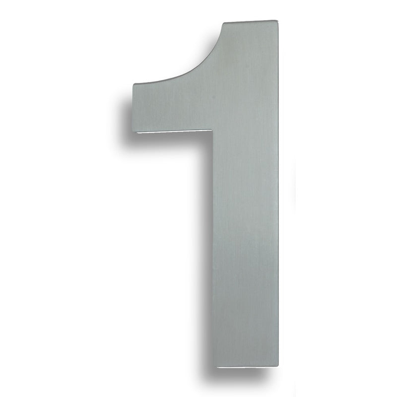 178 X 79 X 2Mm - Number 1 - Concealed Fix - Satin Stainless Steel