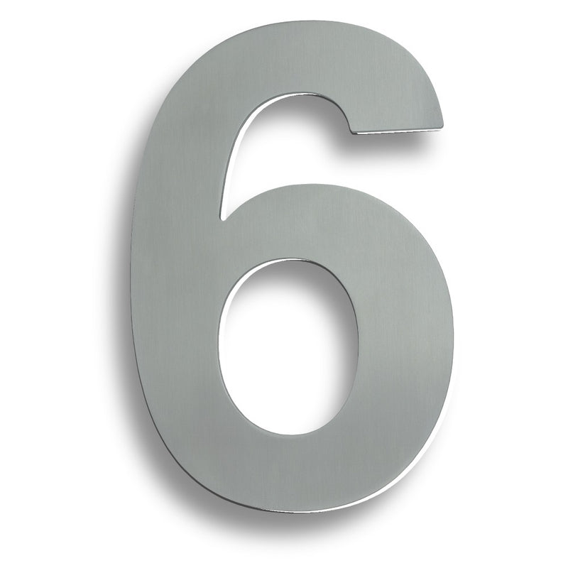 178 X 120 X 2Mm - Number 6/9 - Concealed Fix - Satin Stainless Steel